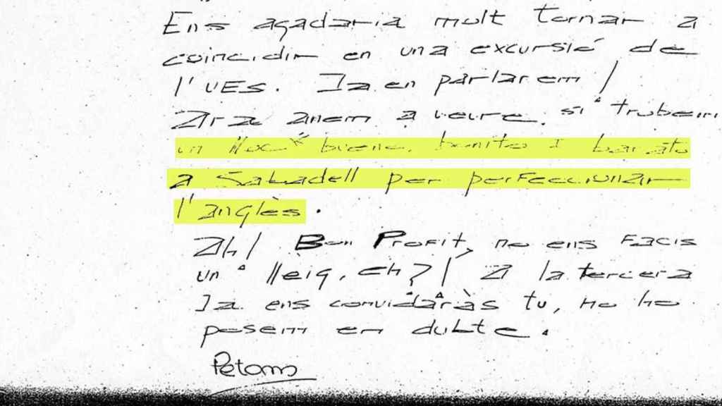 Frase de uno de los anónimos enviados a Helena Jubany que coincide con un correo de X.J. / FAMILIA JUBANY