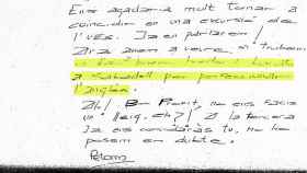 Frase de uno de los anónimos enviados a Helena Jubany que coincide con un correo de X.J. / FAMILIA JUBANY