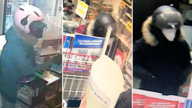 Tres imágenes de 'la banda de la Honda' de Barcelona, que atraca con pistola y a la que buscan los Mossos / CG