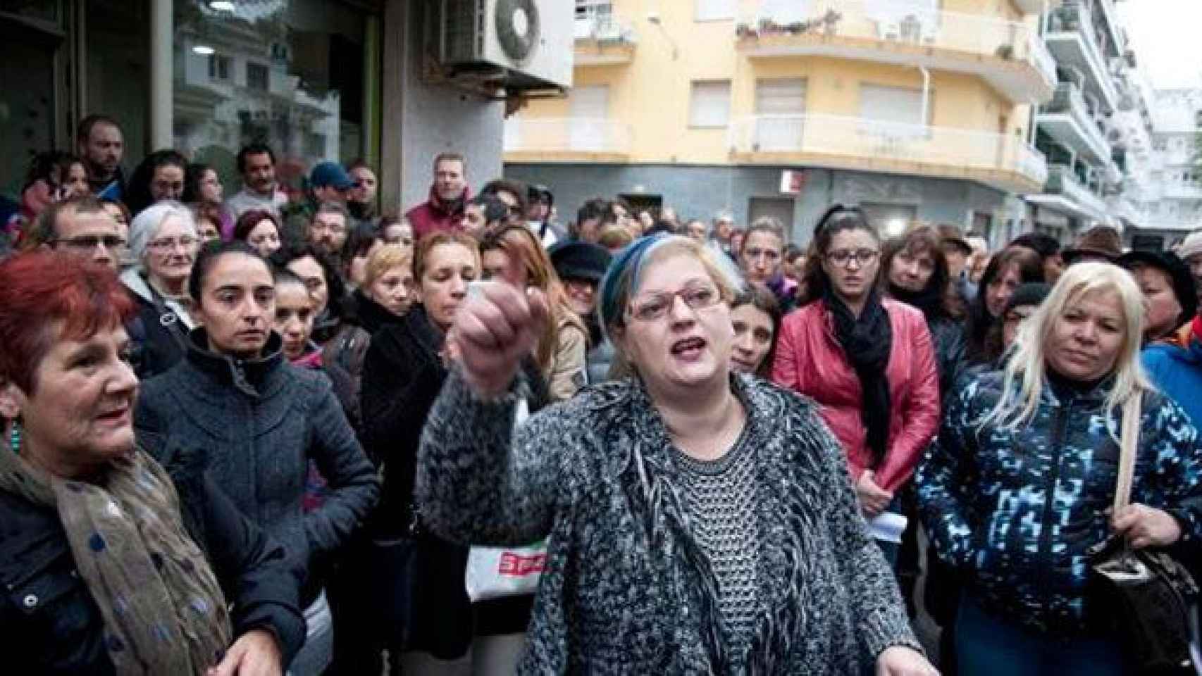 Protesta espontánea por la muerte de Julieta la semana pasada en Blanes / EFE