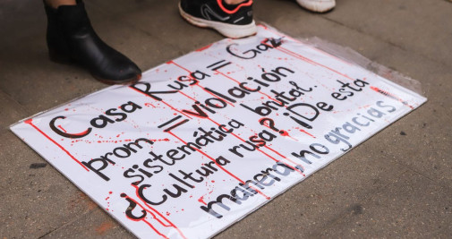 Una de las pancartas que portaban los manifestantes / CEDIDA