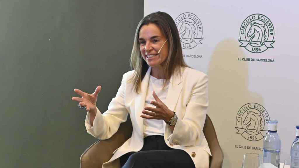 Maite Barrera, fundadora y ceo de Bluecap, durante su exposición en el Círculo Ecuestre de Barcelona / CÍRCULO ECUESTRE