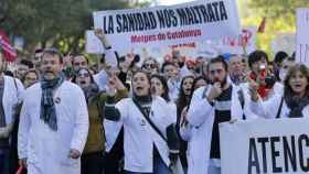 Protesta por las condiciones laborales en el ICS, el sector que ha celebrado unas elecciones sindicales esta semana en que el independentismo no ha llegado a la mesa sectorial / EFE