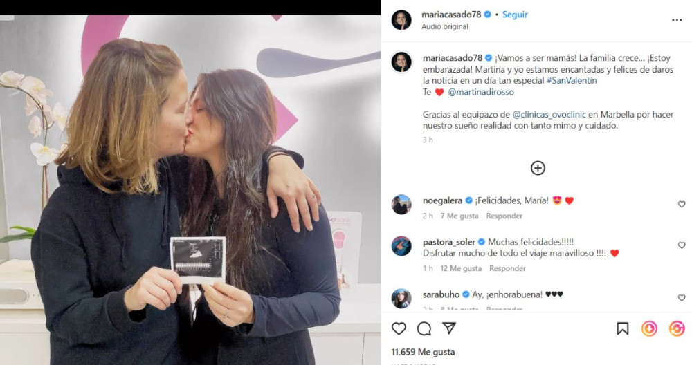 Publicación de María Casado en Instagram / @mariacasado78