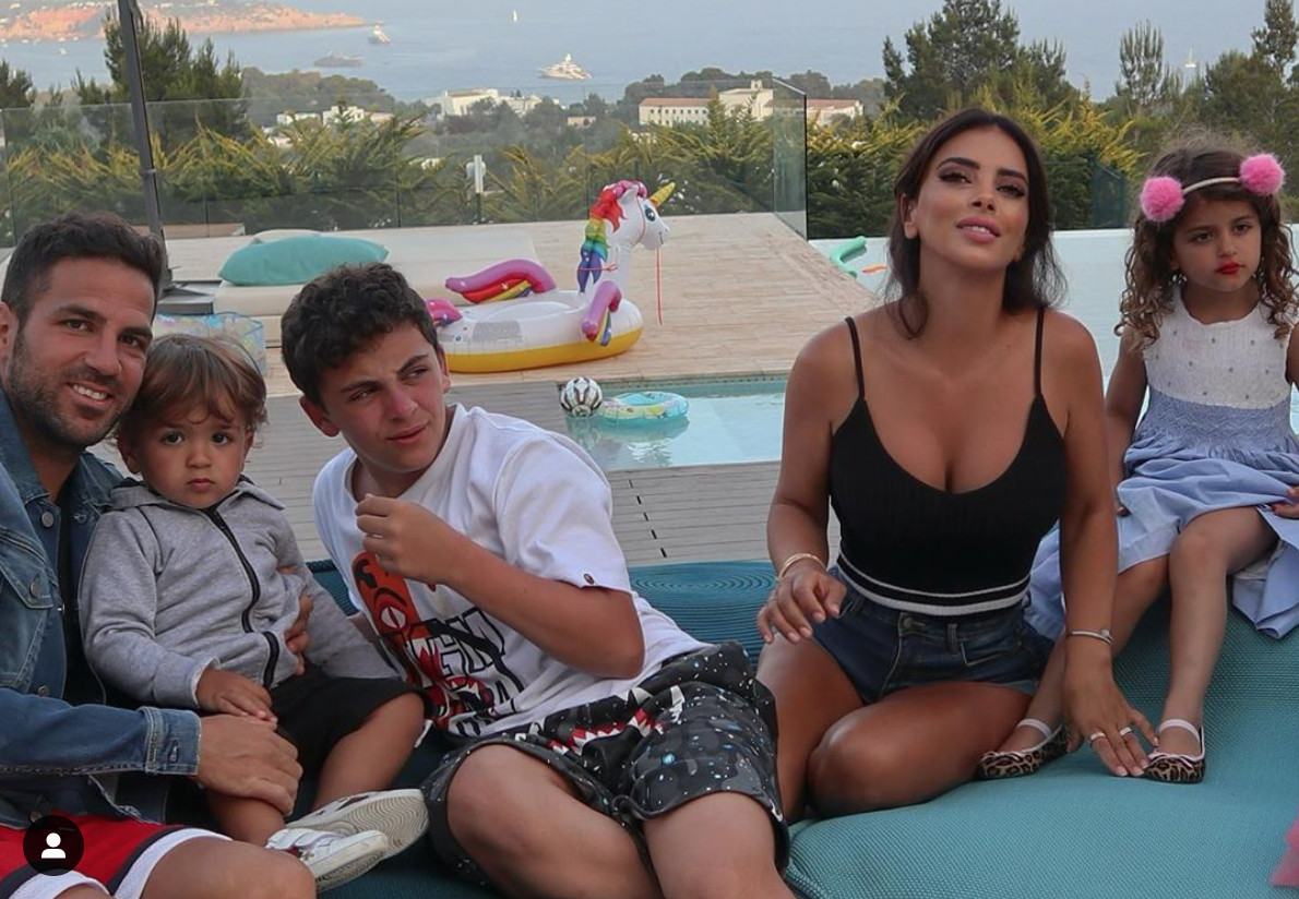 Daniella Semaan con su familia en Mónaco