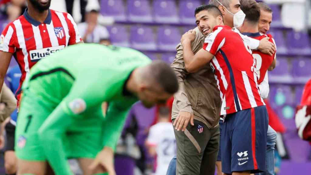 Luis Suárez celebrando el gol del Atlético / EFE