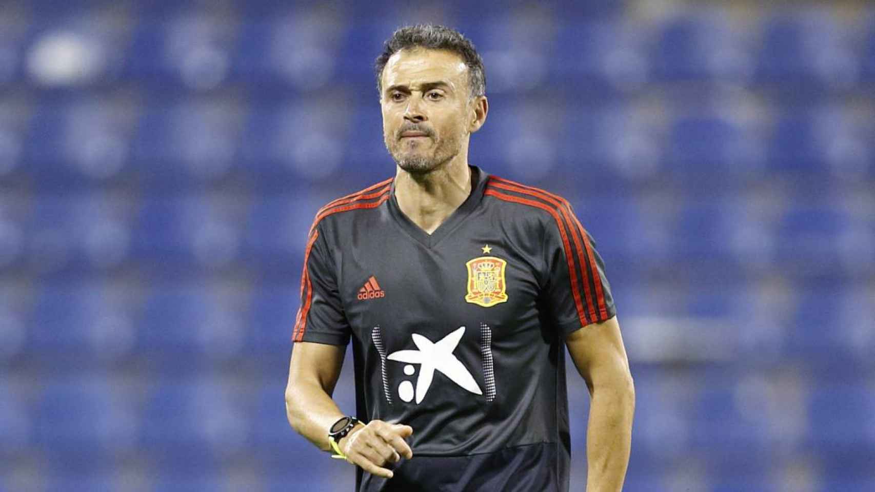 Luis Enrique en un entrenamiento de la selección / EFE