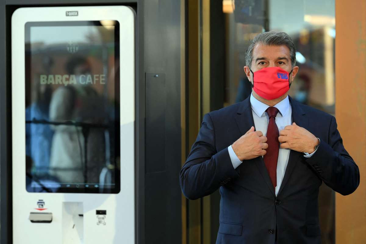 Laporta, en la presentación del Barça Café / EFE