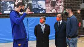 Joan Laporta, junto a Pau Gasol y Juan Carlos Navarro | FCB