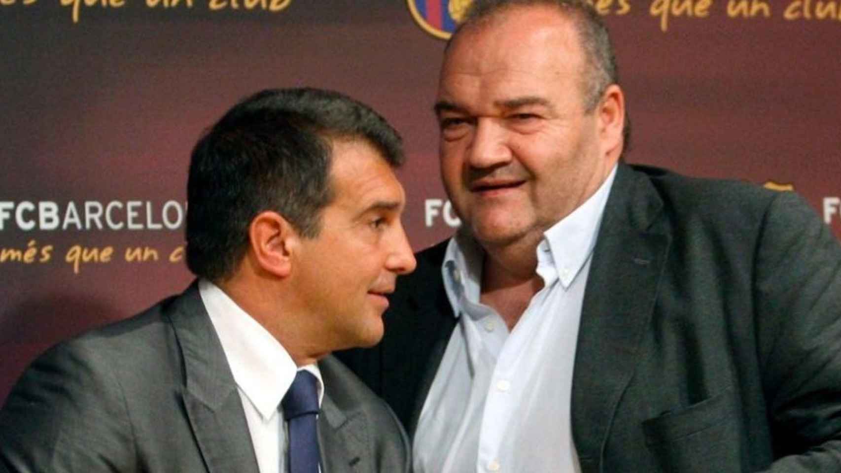 Joan Laporta y Joan Oliver cuando estaban al frente del Barça / EFE