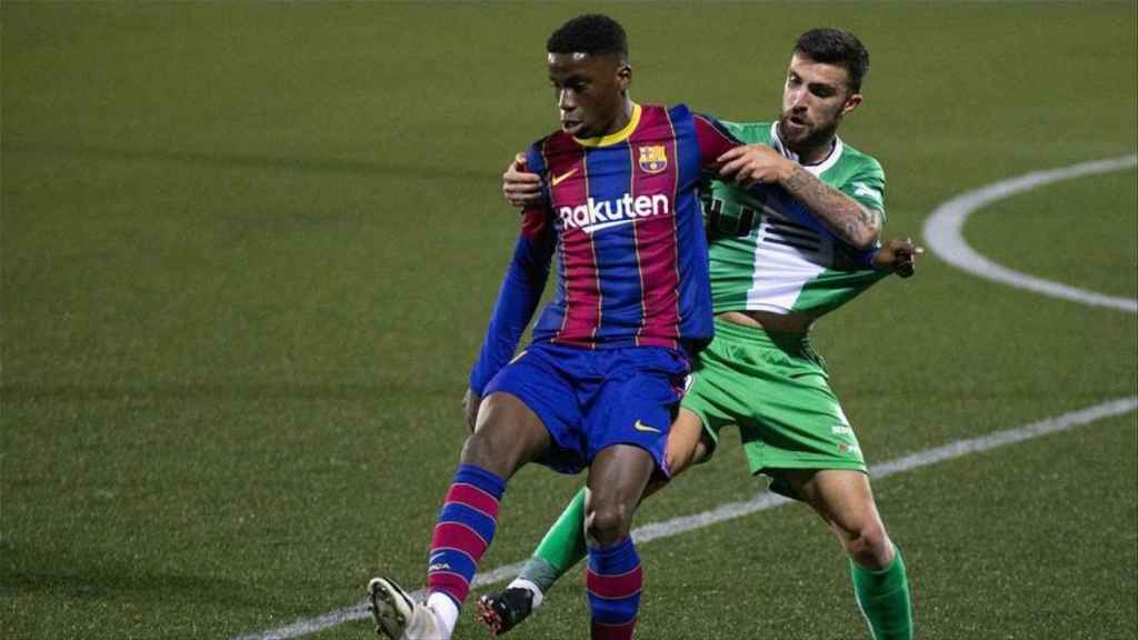 Ilaix Moriba, en su debut con el Barça | EFE