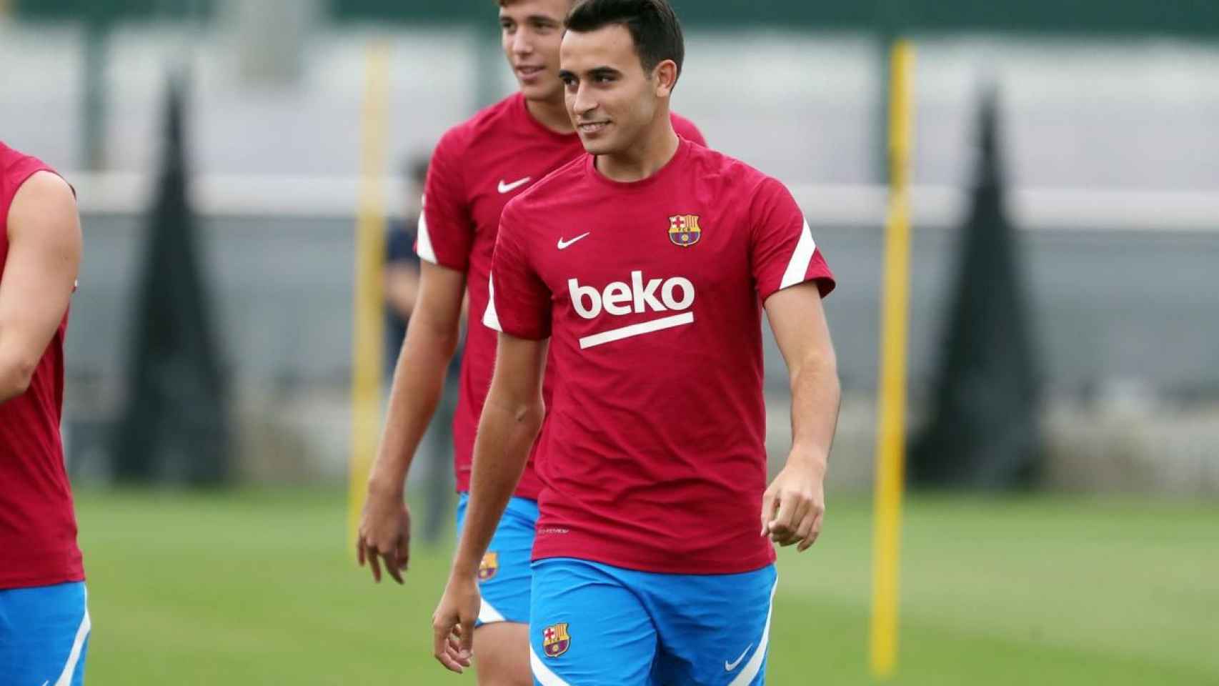 Éric García, que supo de la muerte de su abuelo justo antes de un partido, en un entrenamiento / FCB