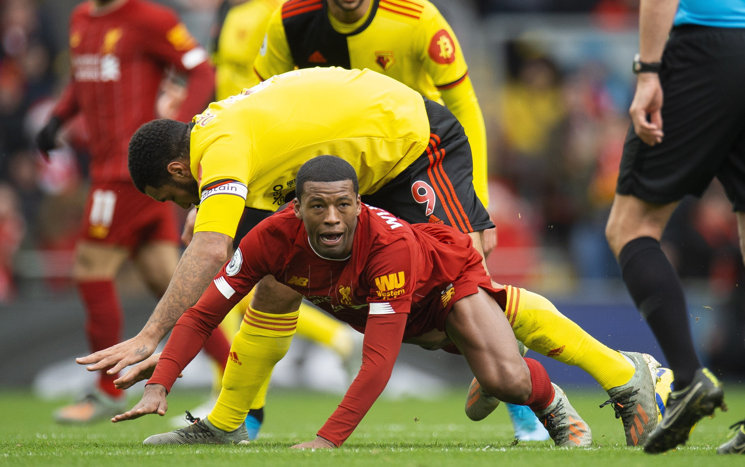 Wijnaldum en una acción con el Liverpool / EFE