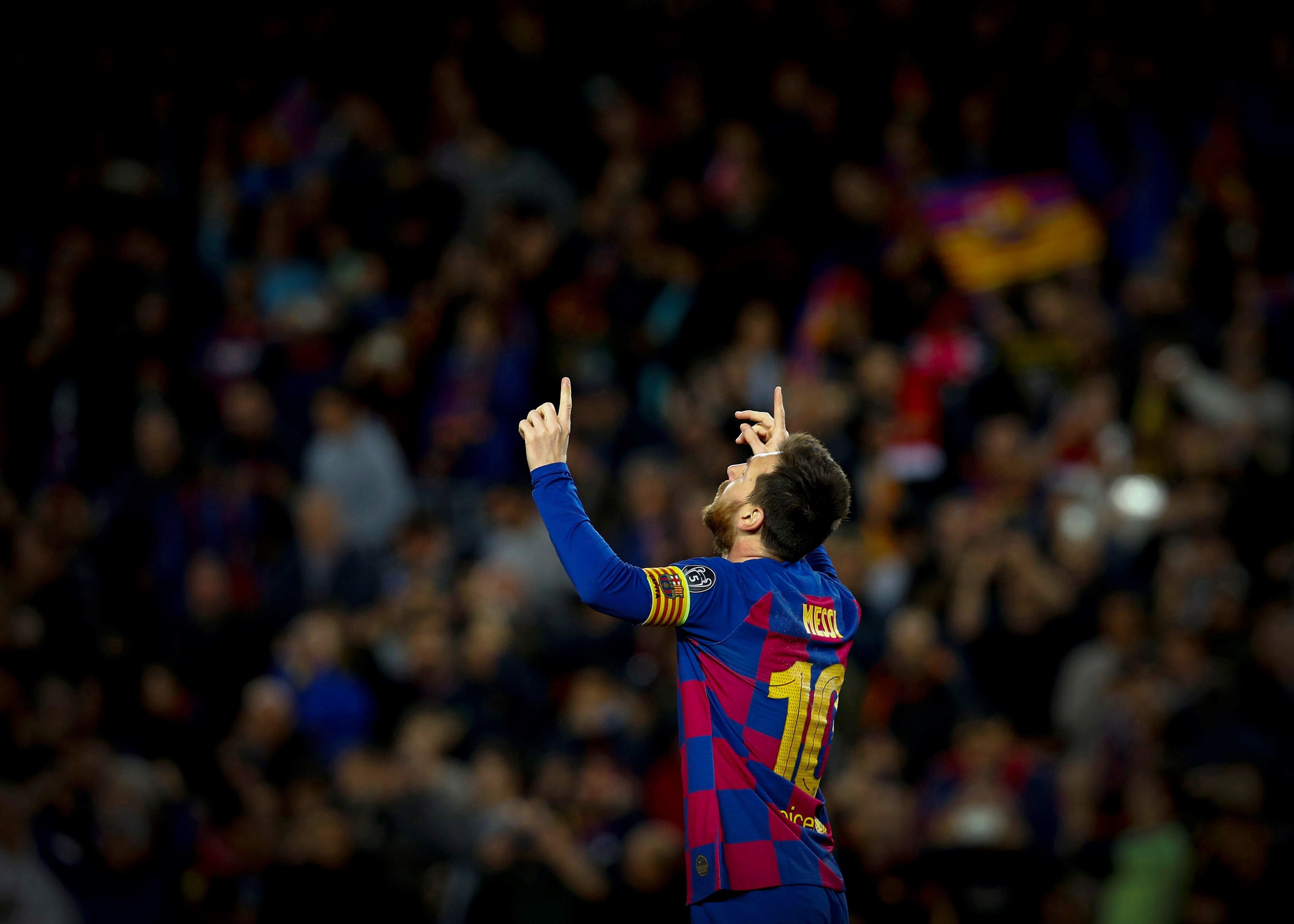 Leo Messi celebra su gol ante el Borussia Dortmund / EFE