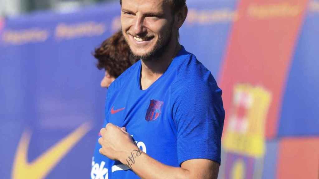 Una foto de Ivan Rakitic durante un entrenamiento del Barça / FCB