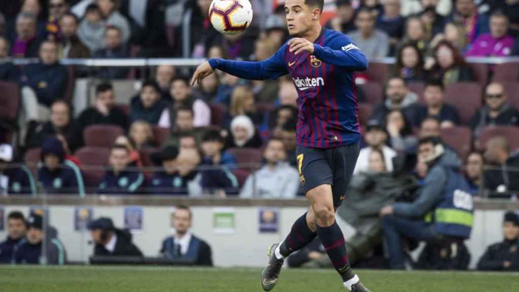 Una foto de Philippe Coutinho durante el partido ante el Espanyol / FCB