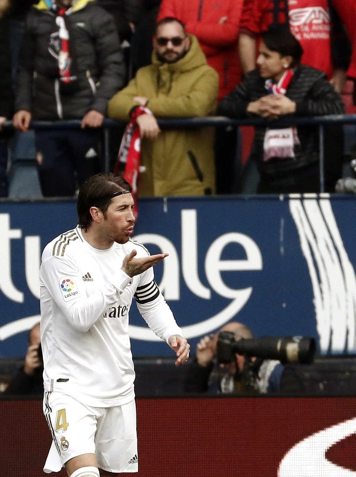 Ramos celebrando su gol contra el Osasuna / EFE