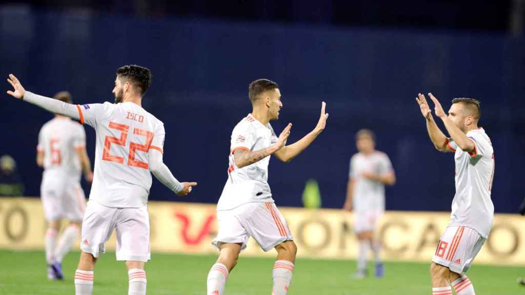 Isco en un partido de la selección / EFE