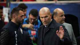 Zinedine Zidane durante el partido del Real Madrid contra el Galatasaray / EFE