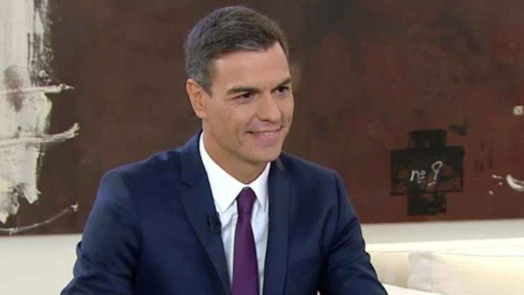 Pedro Sánchez durante una entrevista en la Moncloa / EFE