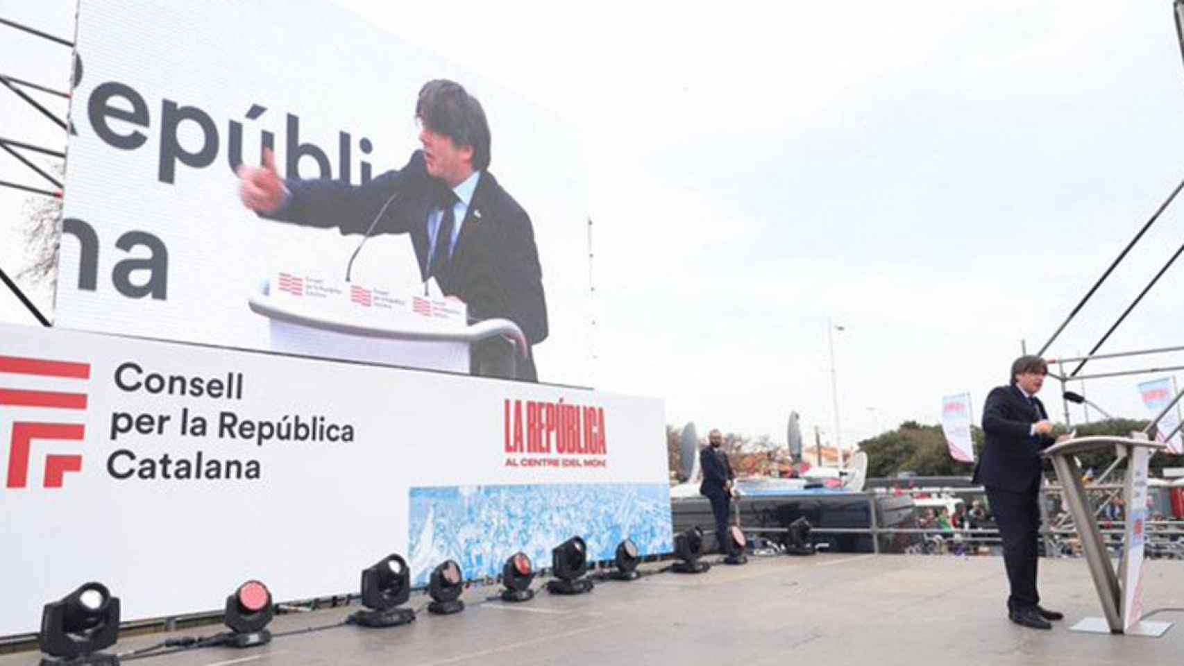 Carles Puigdemont, en el acto celebrado en Perpiñán / CONSELL PER LA REPÚBLICA