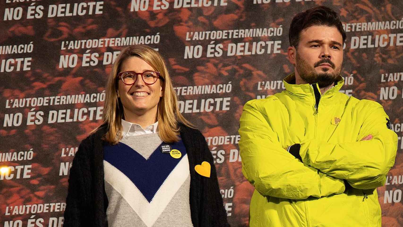 La diputada de JxCat en el Parlament Elsa Artadi y el portavoz de ERC en el Congreso, Gabriel Rufián / EP