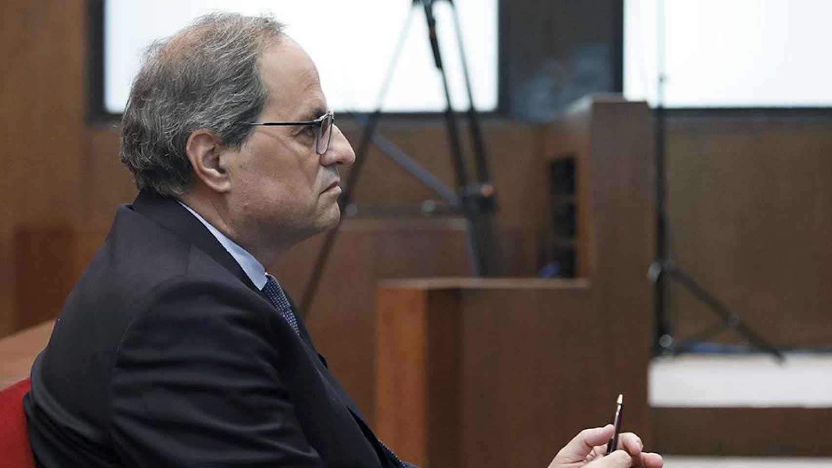 El presidente de la Generalitat, Quim Torra, en el Tribunal Superior de Justicia de Cataluña / EFE