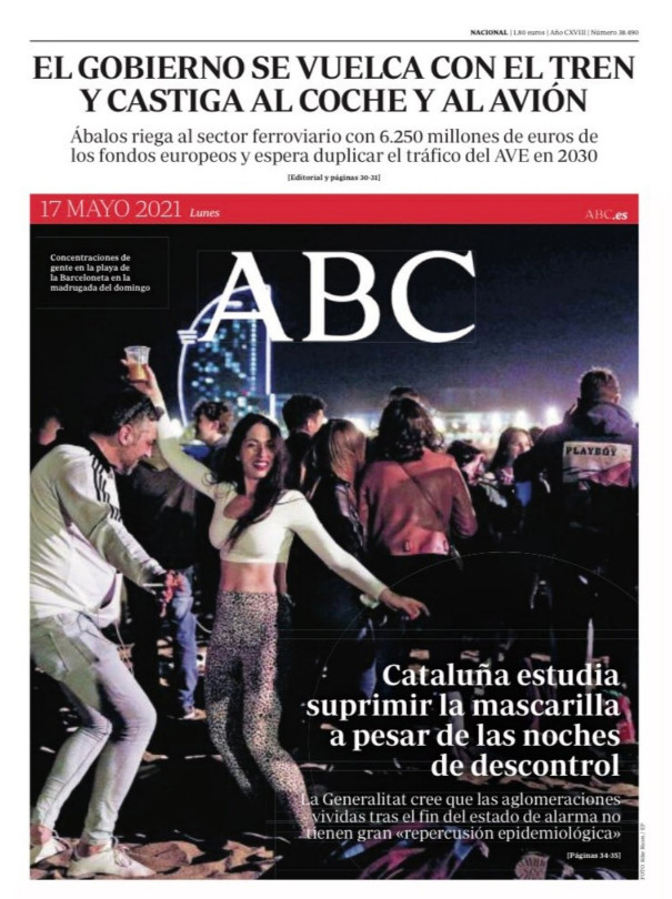 Portada de 'Abc' del 17 de mayo de 2021 / ABC