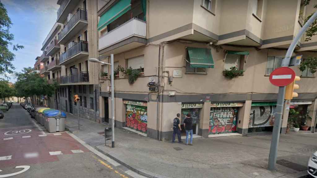 La calle Telègraf del Guinardó, donde el detenido asestó una puñalada mortal a Ling / GOOGLE MAPS