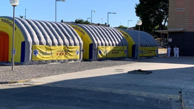 Hospital de campaña de Lleida / EP