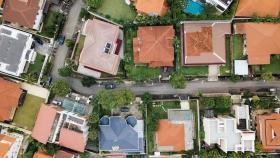 Vista cenital de una zona residencial