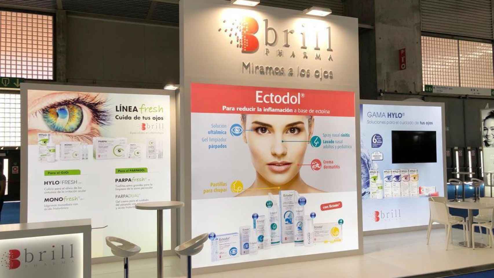 Un stand de Brill Pharma en una feria de farmacéutica / TWITTER