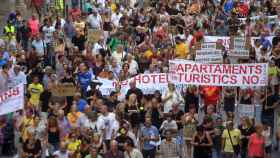 Una manifestación contra los pisos turísticos en Madrid / EFE