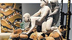 Escultura de Ines Doujak y John Barker en la que aparece representado el Rey Juan Carlos