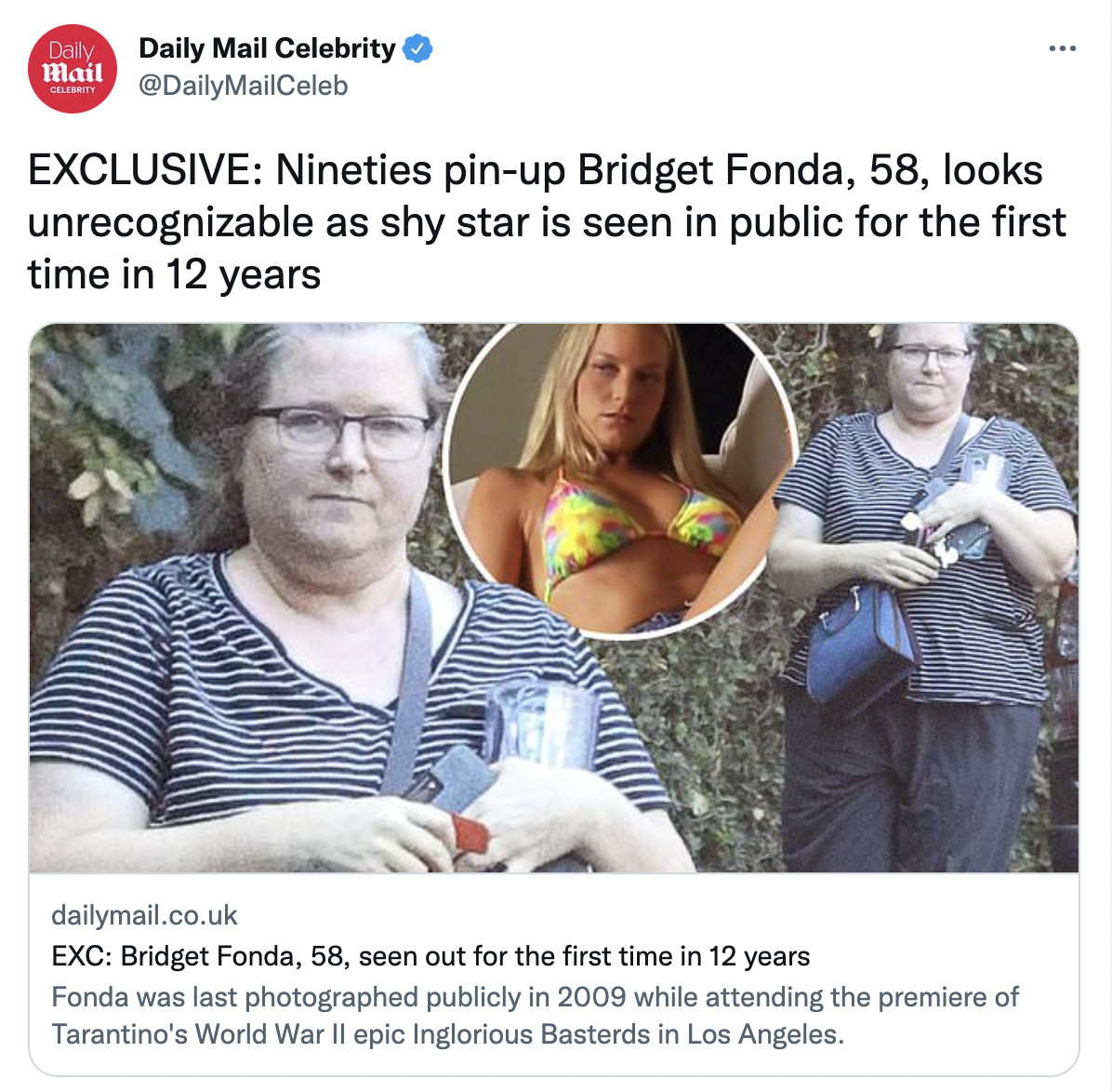 El cambio físico de Bridget Fonda / DAILY MAIL