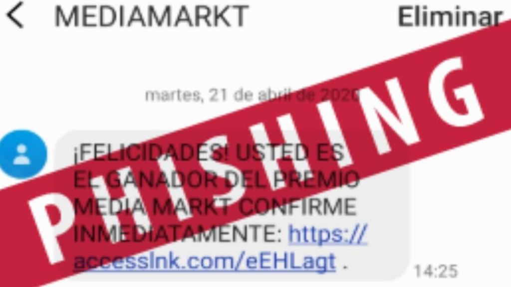 Los ciberdelincuentes envían SMS falsos de MediaMarkt para conseguir datos personales / MOSSOS