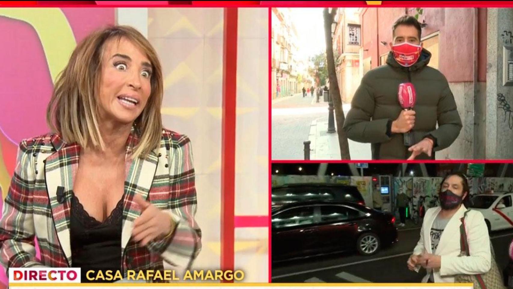 Imagen de María Patiño respondiendo a Rafael Amargo /SOCIALITE