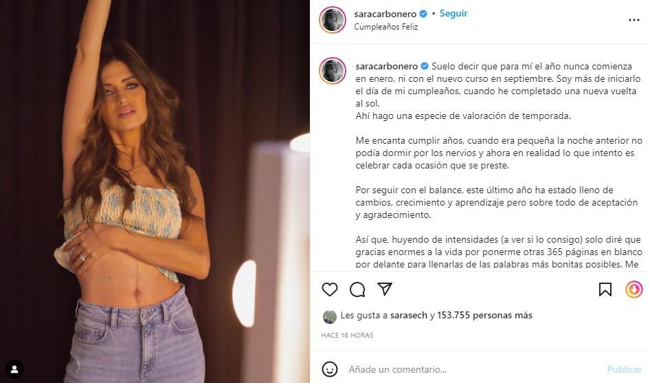 Sara Carbonero muestra su cicatriz / INSTAGRAM