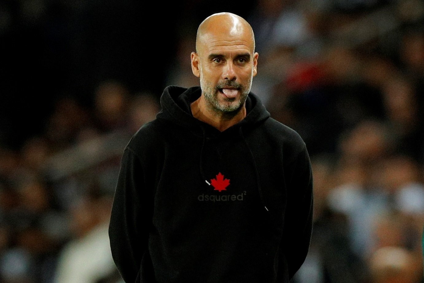 Pep Guardiola en el partido de Champions entre el City y el PSG / EFE