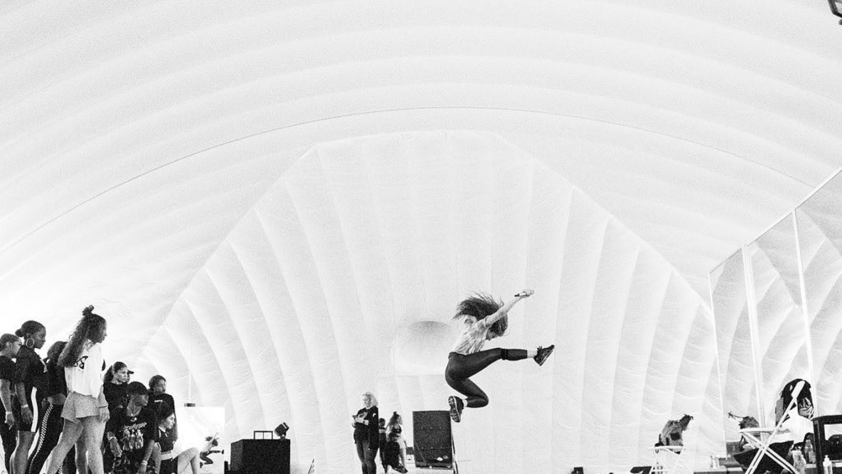 Shakira durante los ensayos de la Superbowl / Instagram