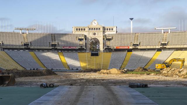 Las obras de acondicionamiento del Estadi Lluís Companys en Montjuïc / FCB