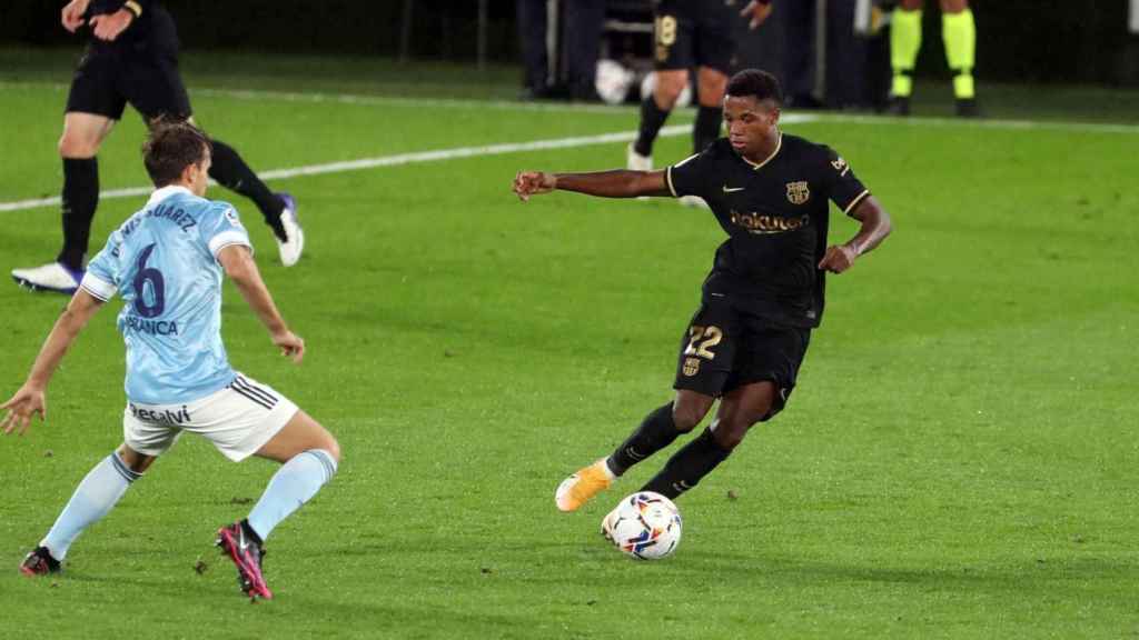 Ansu Fati jugando contra el Celta de Vigo / FC Barcelona