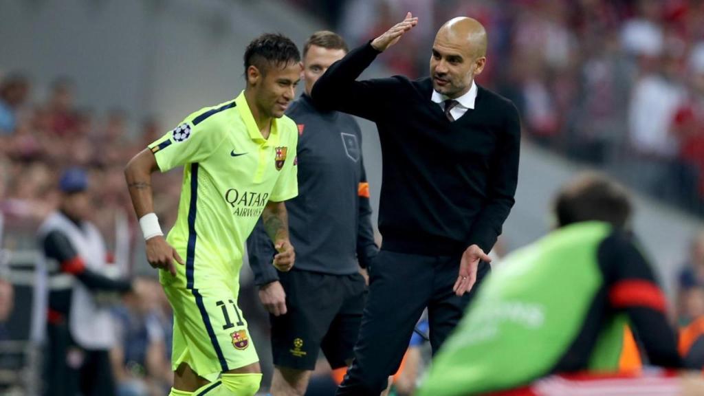 Neymar y Guardiola en una foto de archivo / EFE