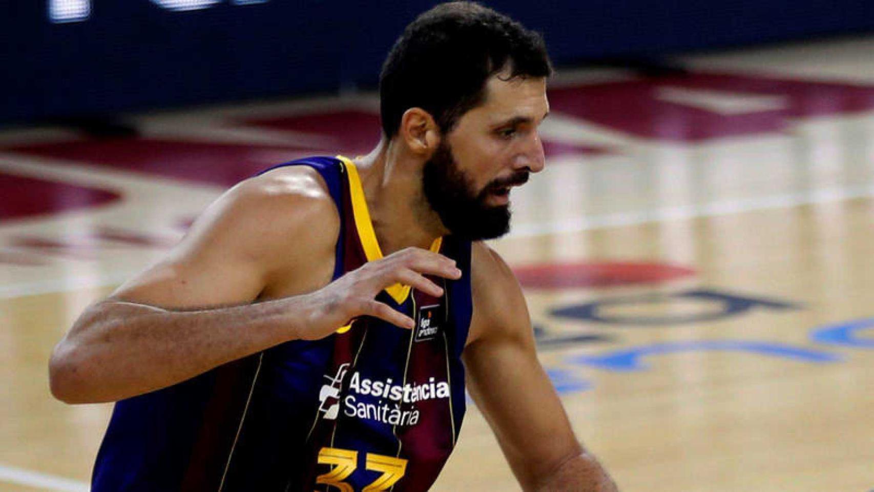 Nikola Mirotic en un partido del Barça / EFE
