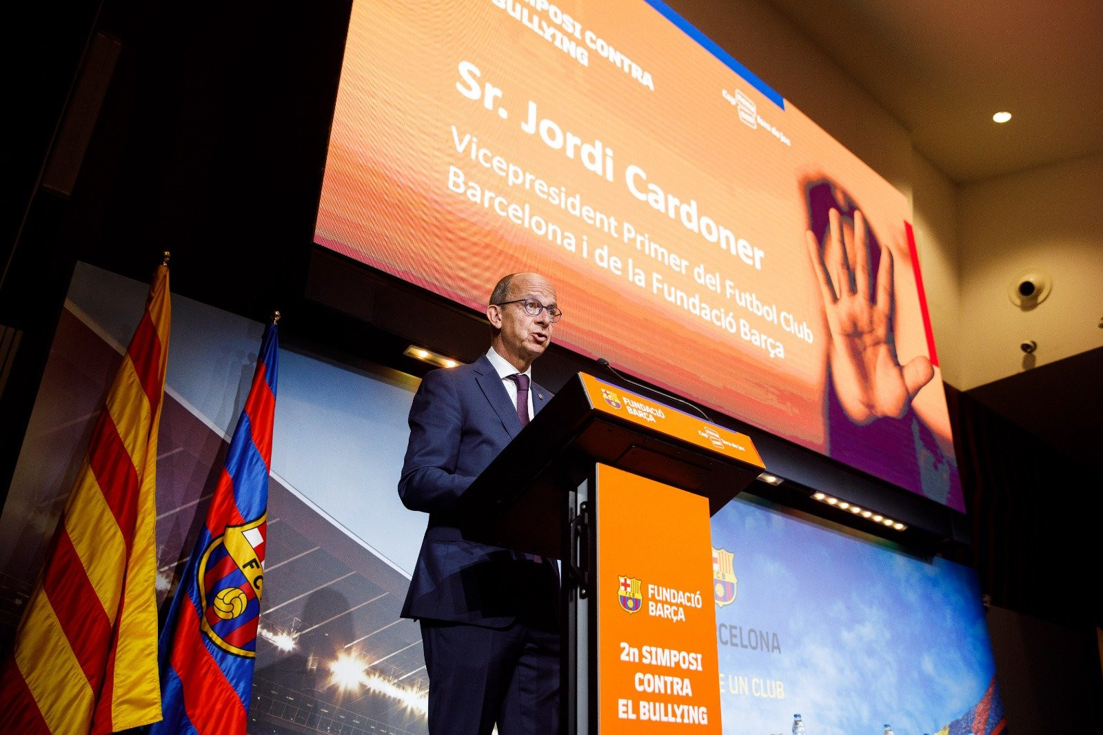 Cardoner, imagen social del club, en un acto de la Fundació Barça / Redes