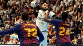 El Barça Lassa en el partido frente al Nantes / EFE