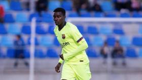 Una foto de Moussa Wagué en un partido con el Barça B / INSTAGRAM