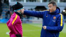 Una foto de Jordi Alba y Luis Enrique en el Barça / ARCHIVO