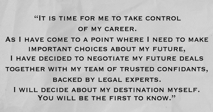 Mensaje de Depay en las redes sociales / Twitter