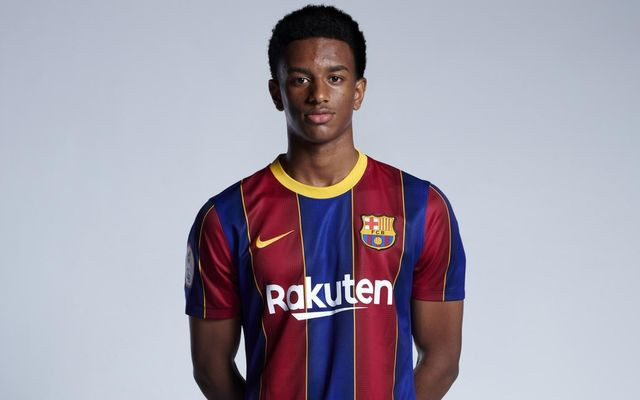 Alejandro Balde, lateral izquierdo en edad de Juvenil del Barça B, es una de las grandes promesas de la cantera / FC Barcelona